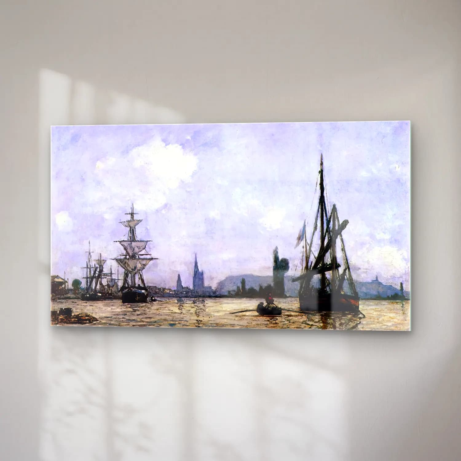 Johan Barthold Jongkind – View of Rouen cam tablo — sağ açıdan görünüm