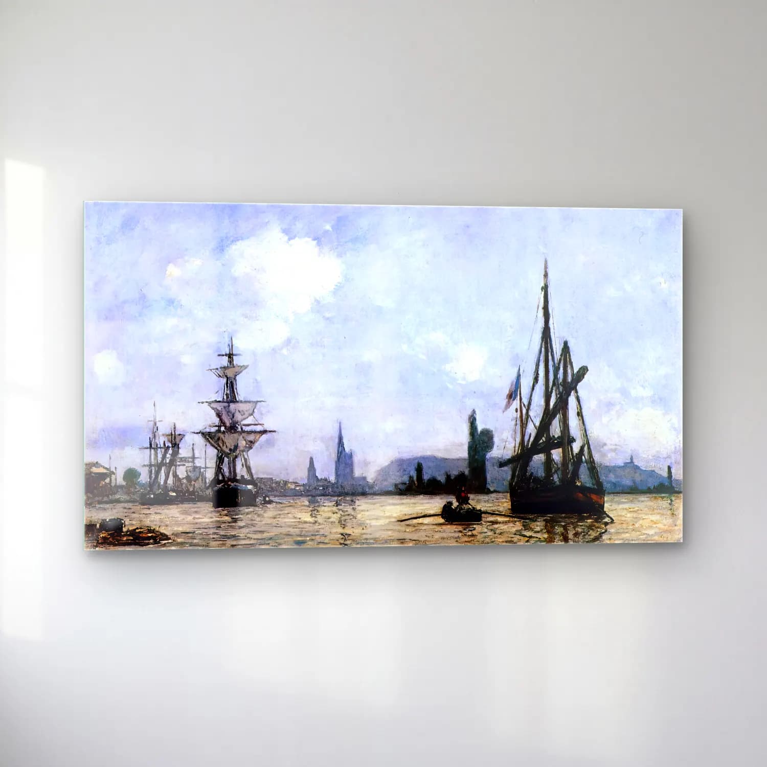 Johan Barthold Jongkind – View of Rouen cam tablo — sol açıdan görünüm