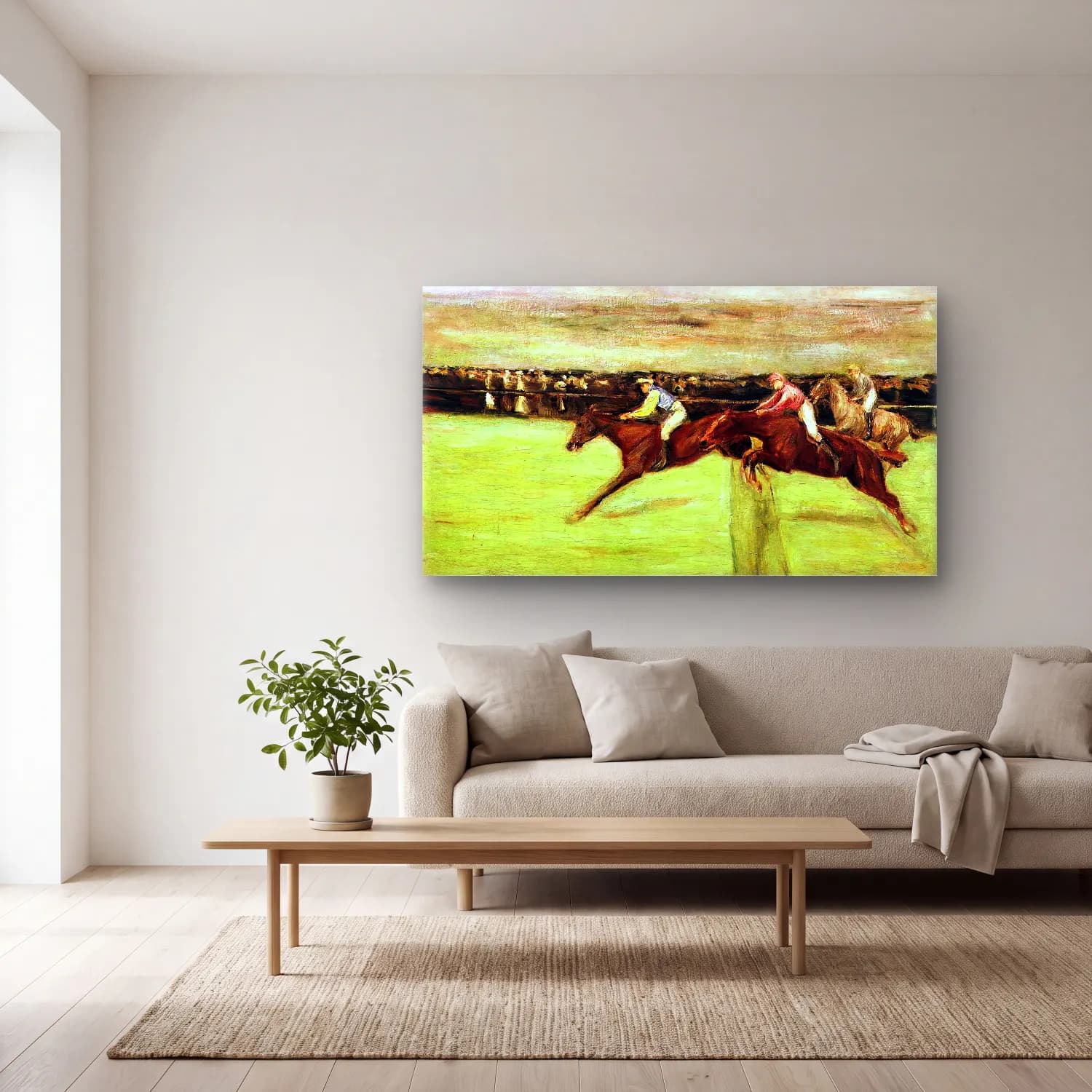 Max Liebermann – At the Races cam tablo — açık renk salonda