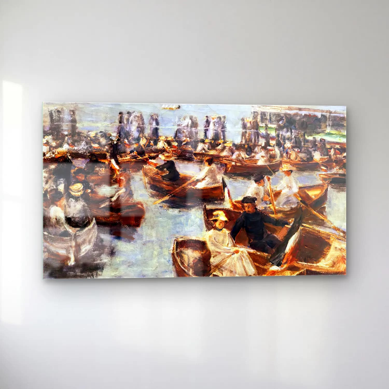 Max Liebermann – Evening at Uhlenhorster Fährhaus cam tablo — sol açıdan görünüm