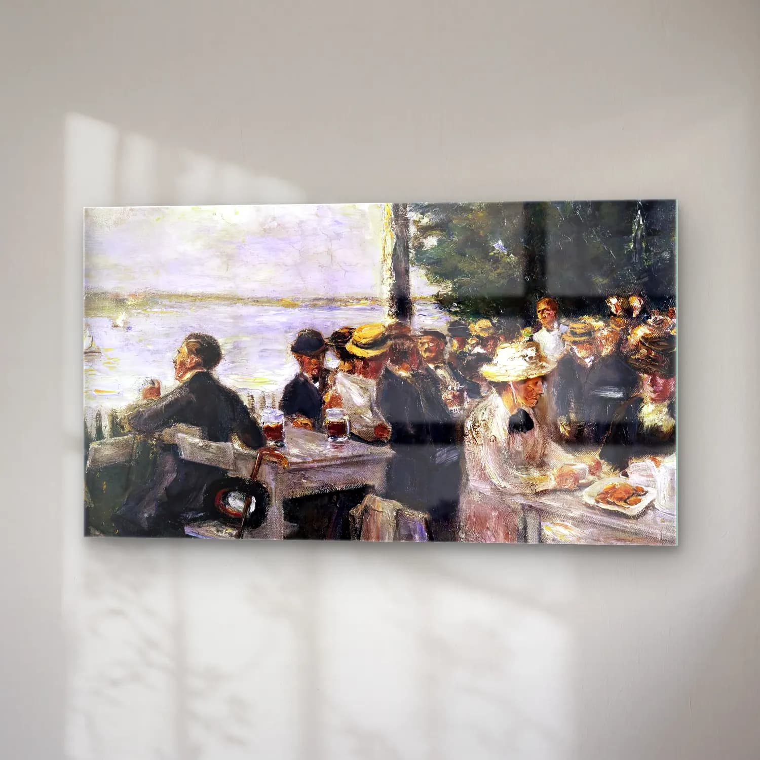 Max Liebermann – Garden Restaurant on the Havel (detail) cam tablo — sağ açıdan görünüm