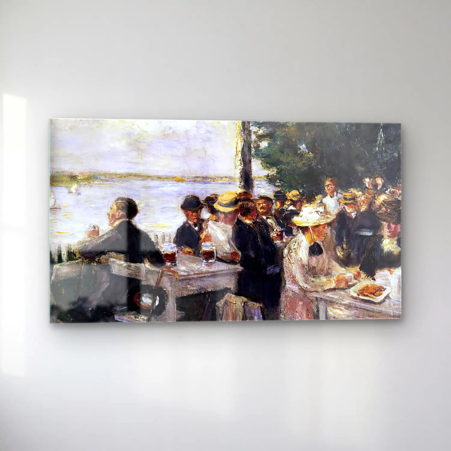 Max Liebermann – Garden Restaurant on the Havel (detail) cam tablo — sol açıdan görünüm