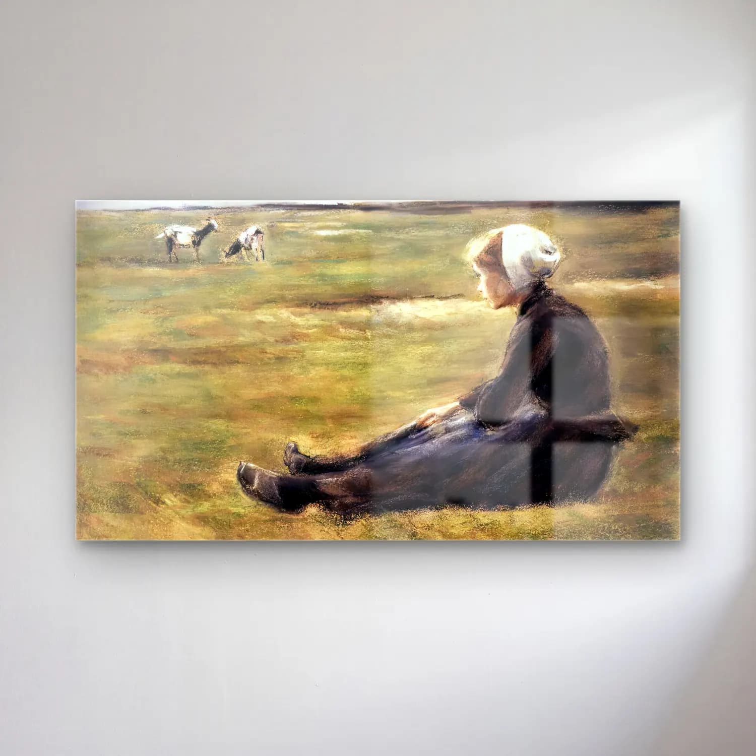 Max Liebermann – In the Field cam tablo — Max Liebermann – In the Field — empresyonist kadın portresi
