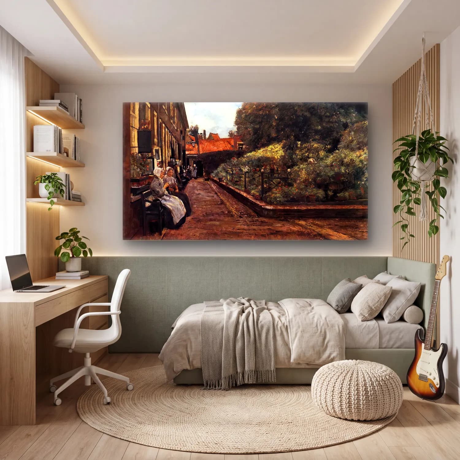Max Liebermann – Stevenstift in Leiden cam tablo — genç odasında