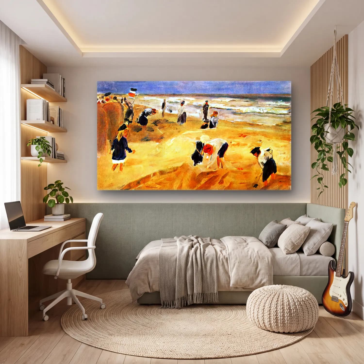 Max Liebermann – The Beach at Nordwijk cam tablo — genç odasında