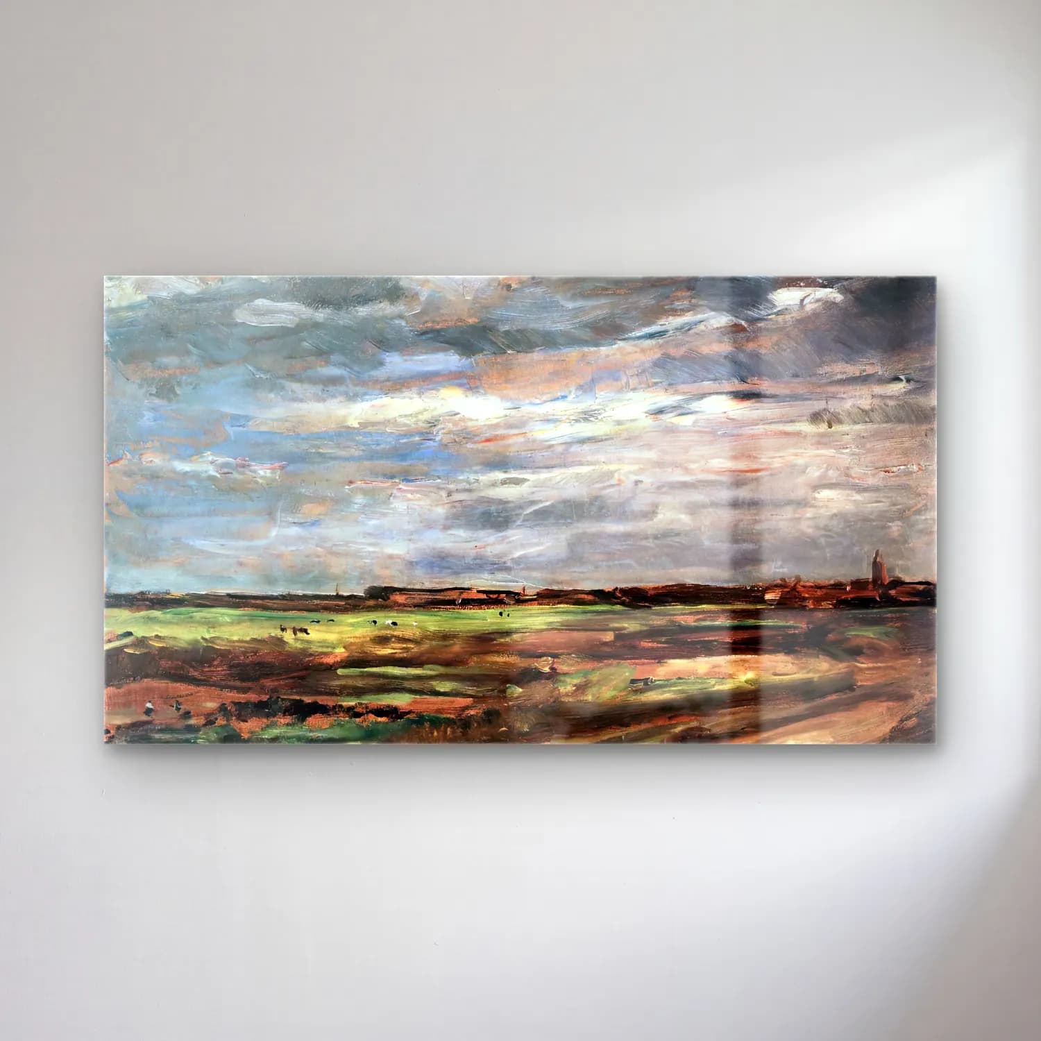 Max Liebermann – The Dunes at Noordwijk cam tablo — Max Liebermann – The Dunes at Noordwijk — empresyonist bulutlu gökyüzü