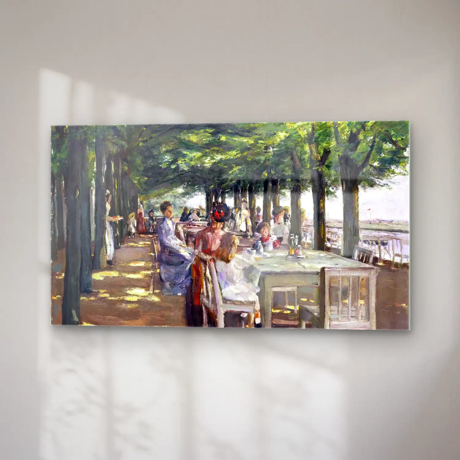Max Liebermann – The Terrace at Jacob s Restaurant in Nienstedten-an-der-Elbe cam tablo — sağ açıdan görünüm