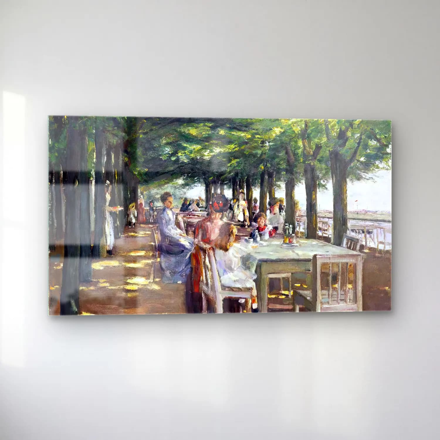 Max Liebermann – The Terrace at Jacob s Restaurant in Nienstedten-an-der-Elbe cam tablo — sol açıdan görünüm