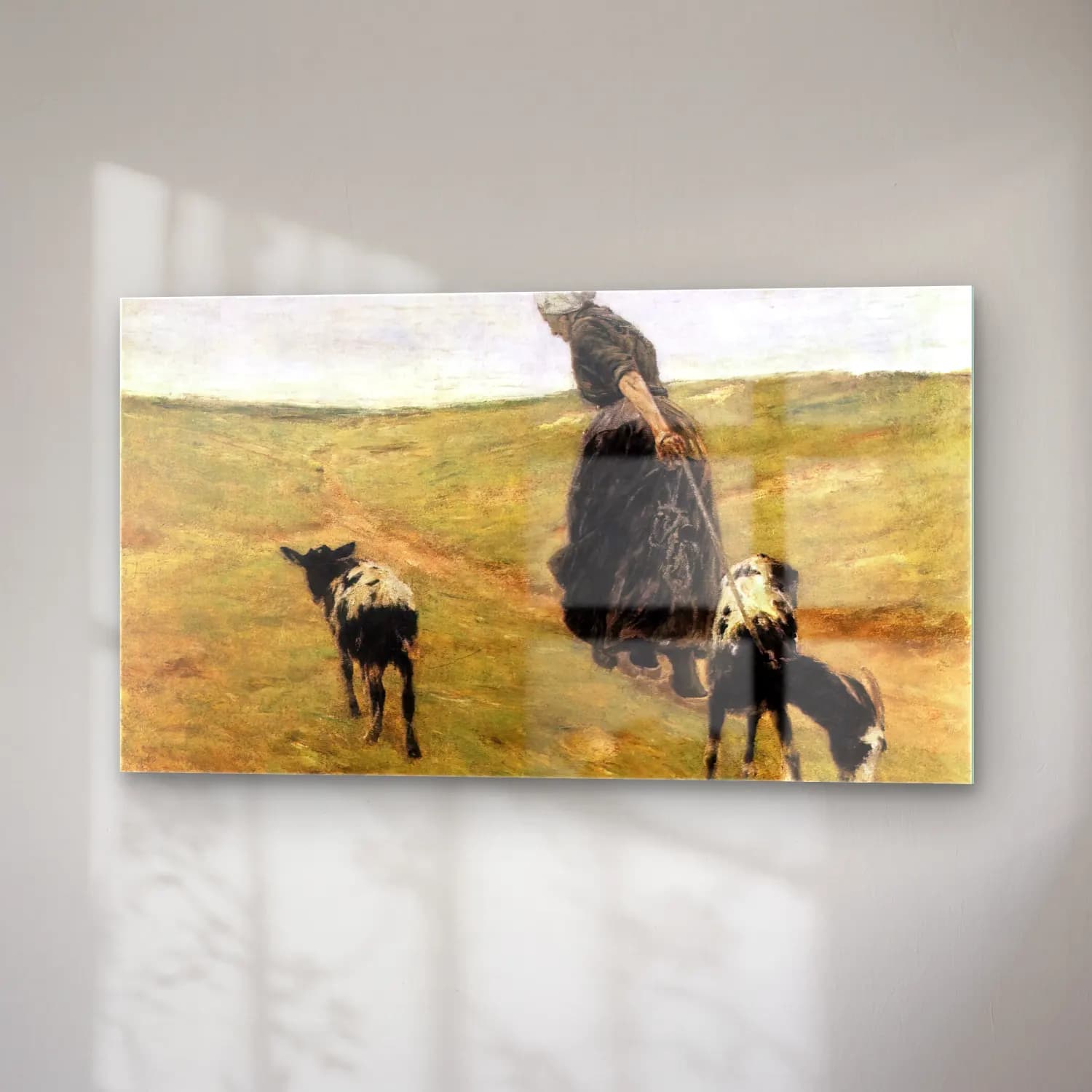 Max Liebermann – Woman with Goats cam tablo — sağ açıdan görünüm