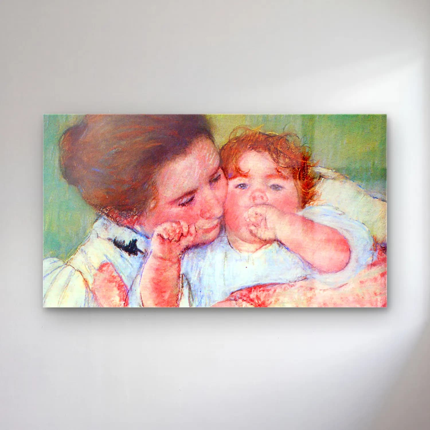 Mary Cassatt – Anne Klein, from the mother embraces cam tablo — Mary Cassatt – Anne Klein, from the mother embraces — empresyonist anne ve çocuk