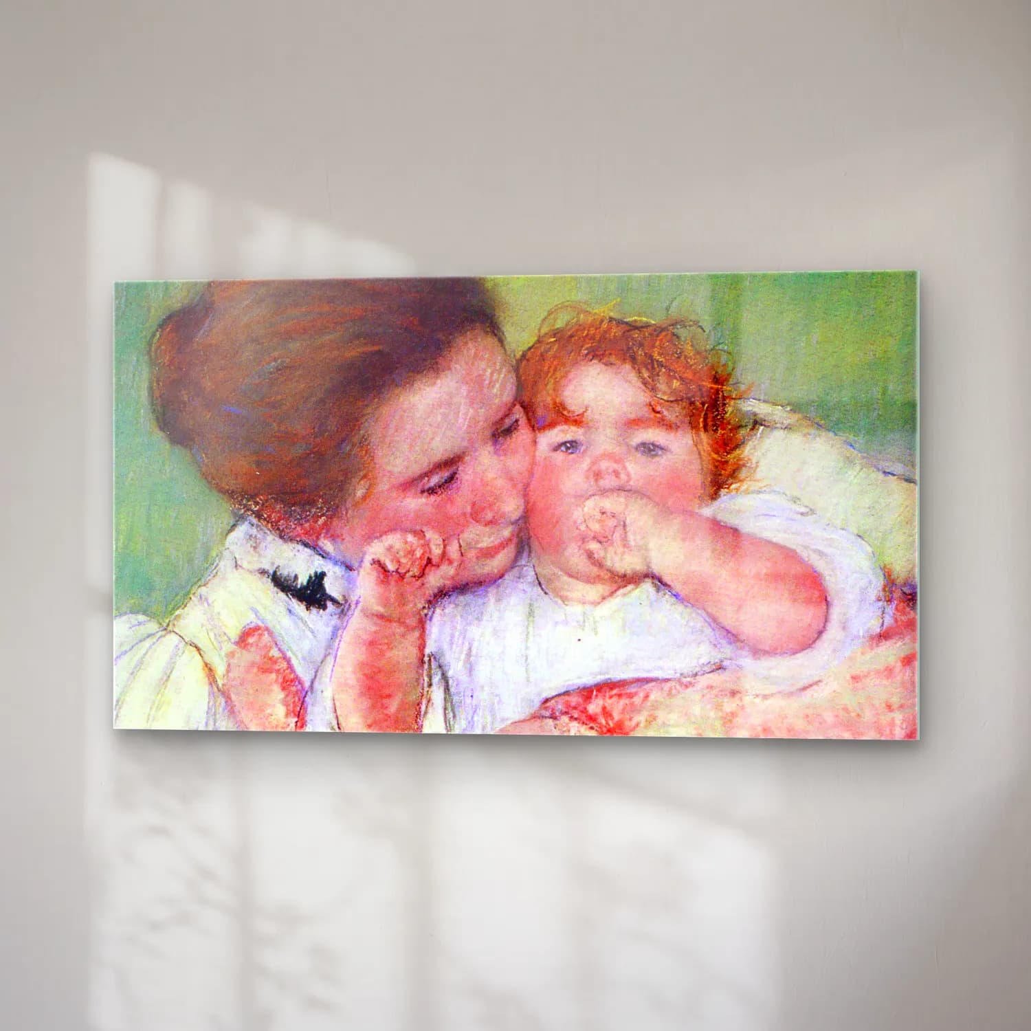 Mary Cassatt – Anne Klein, from the mother embraces cam tablo — sağ açıdan görünüm
