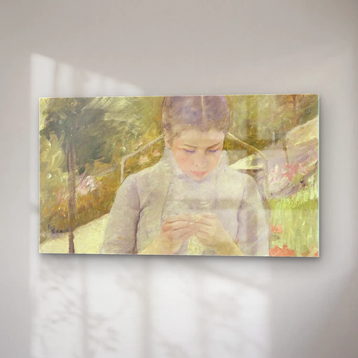 Mary Cassatt – Cassatt - Girl in the Garden cam tablo — sağ açıdan görünüm