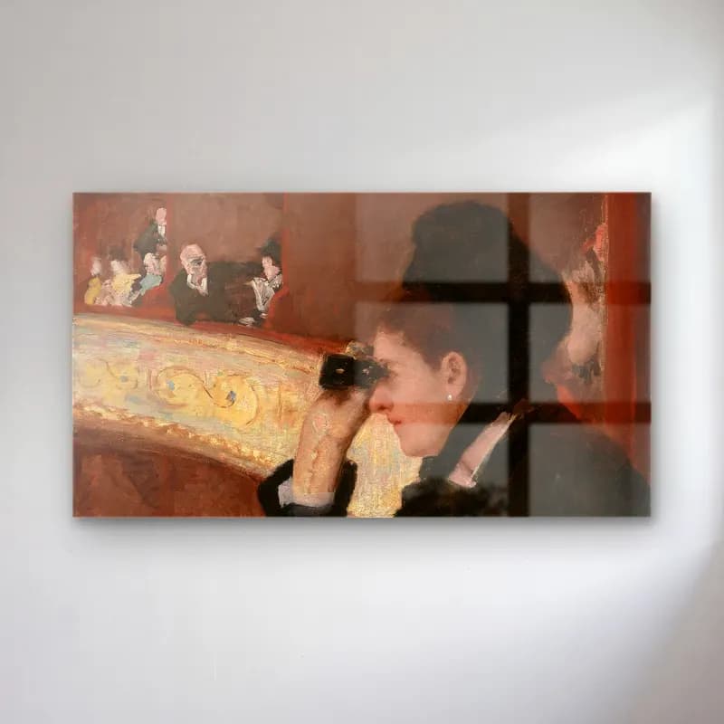 Mary Cassatt – Cassatt - In the Loge cam tablo — Mary Cassatt – Cassatt - In the Loge — empresyonist kitap okuyan kadın
