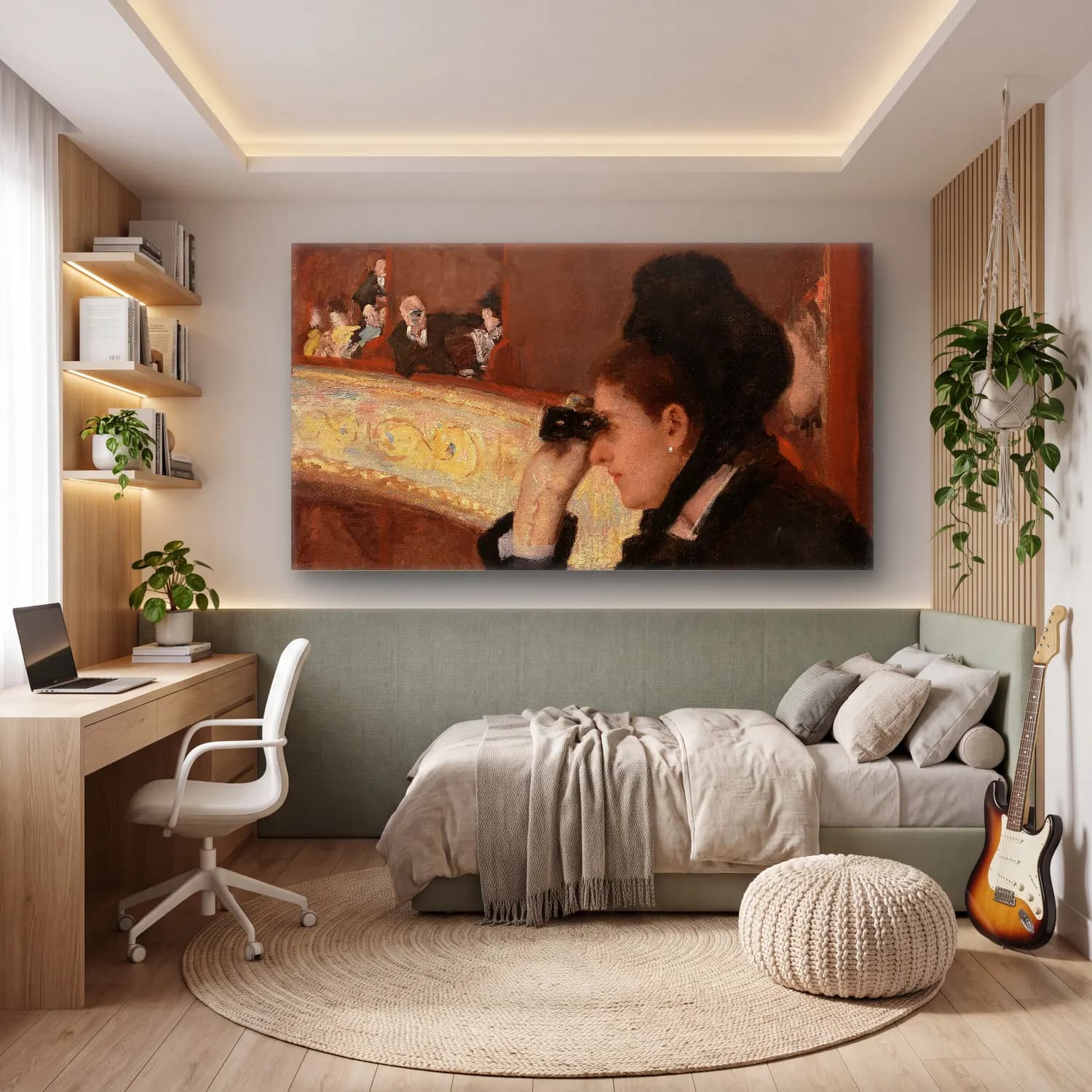Mary Cassatt – Cassatt - In the Loge cam tablo — genç odasında