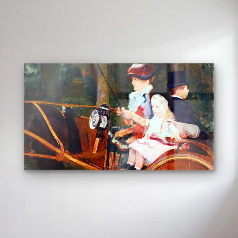 Mary Cassatt – Cassatt, Mary - A Woman and a Girl Driving cam tablo — Mary Cassatt – Cassatt, Mary - A Woman and a Girl Driving — empresyonist anne ve çocuk