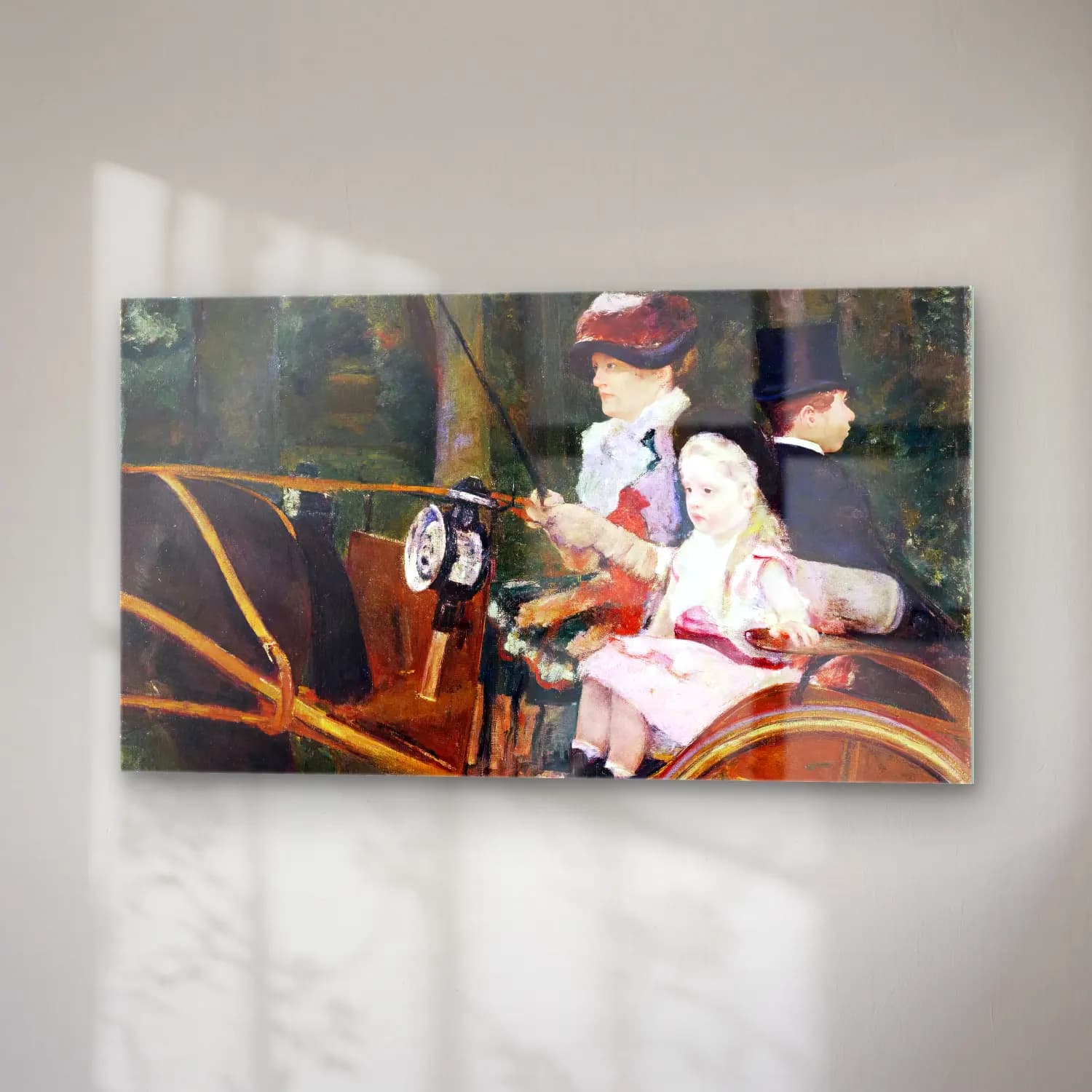 Mary Cassatt – Cassatt, Mary - A Woman and a Girl Driving cam tablo — sağ açıdan görünüm