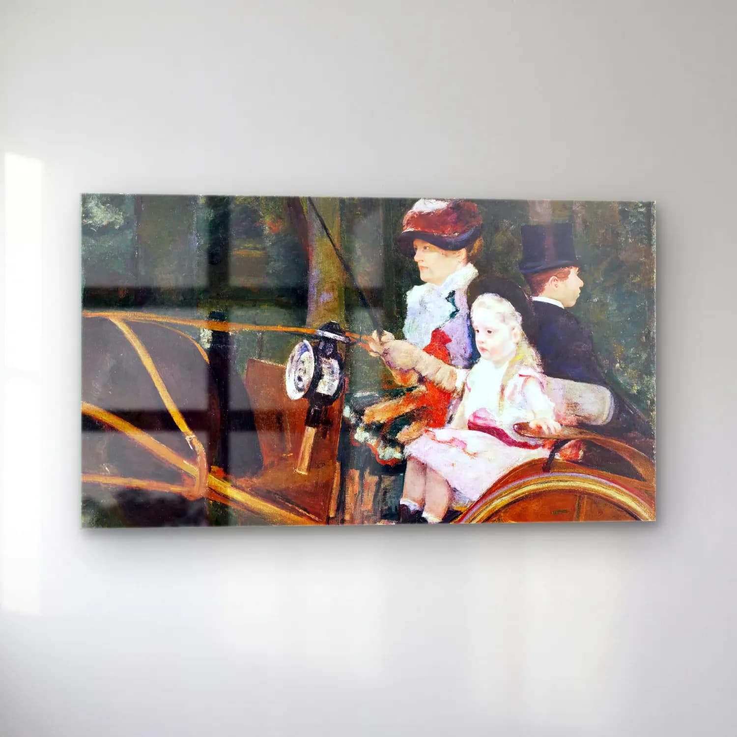 Mary Cassatt – Cassatt, Mary - A Woman and a Girl Driving cam tablo — sol açıdan görünüm