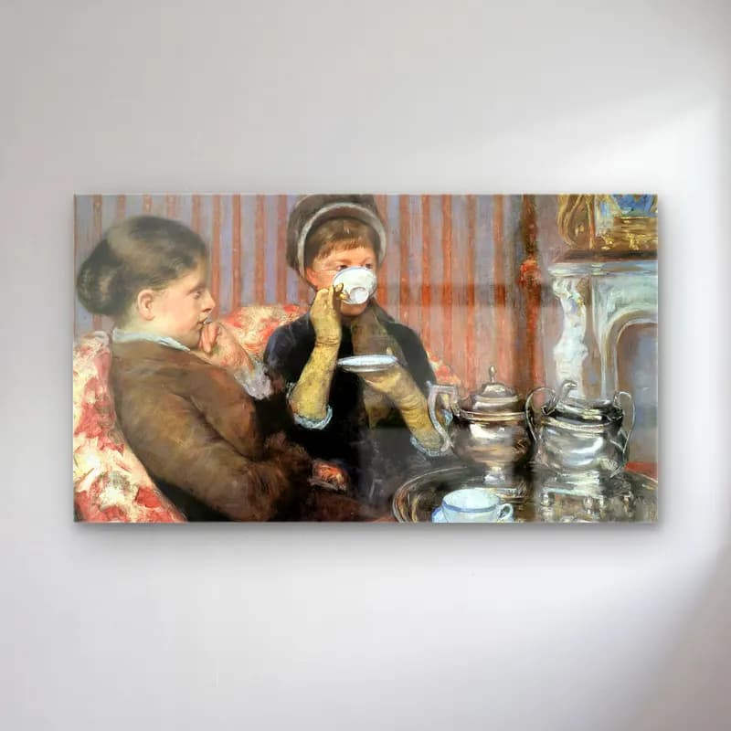 Mary Cassatt – Cassatt, Mary - Five O Clock Tea cam tablo — Mary Cassatt – Cassatt, Mary - Five O Clock Tea — empresyonist çay fincanı