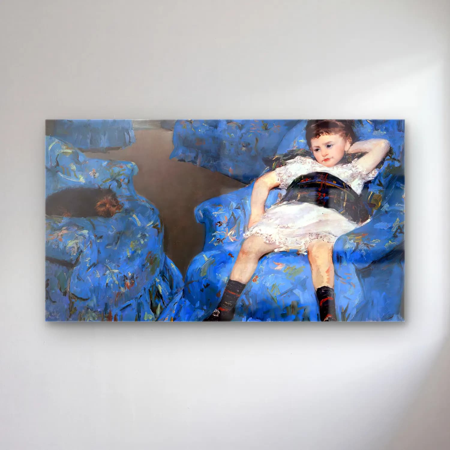 Mary Cassatt – Cassatt, Mary - The Blue Room cam tablo — Mary Cassatt – Cassatt, Mary - The Blue Room — empresyonist elbiseli kadın
