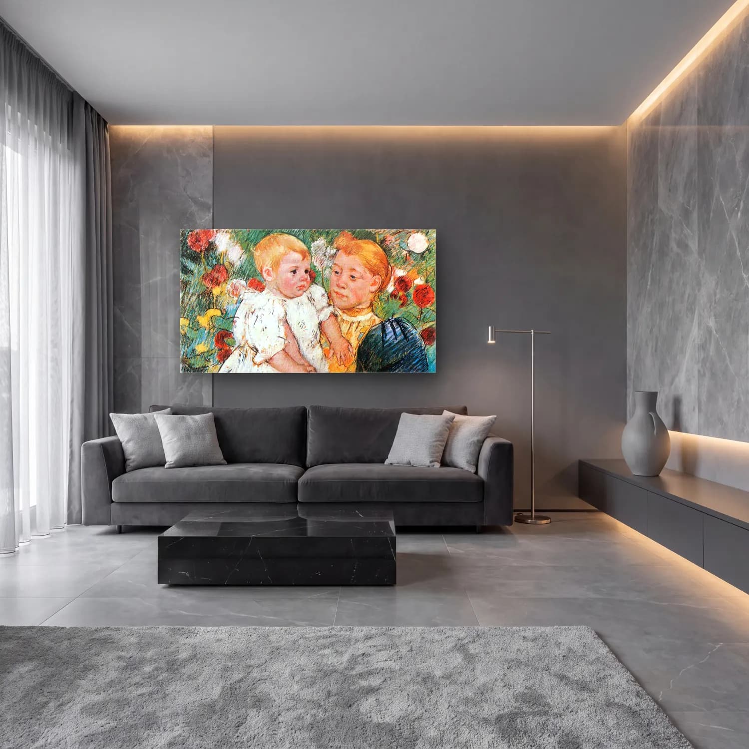 Mary Cassatt – In the garden cam tablo — lüks salon duvarında