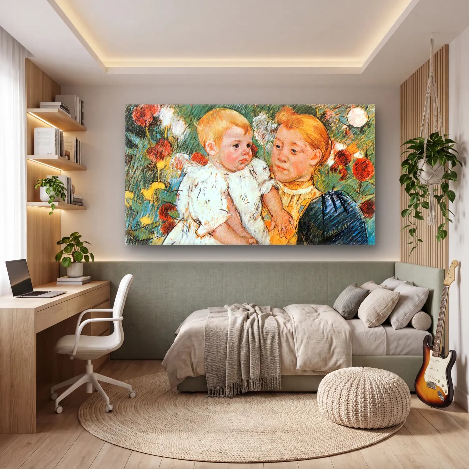 Mary Cassatt – In the garden cam tablo — genç odasında