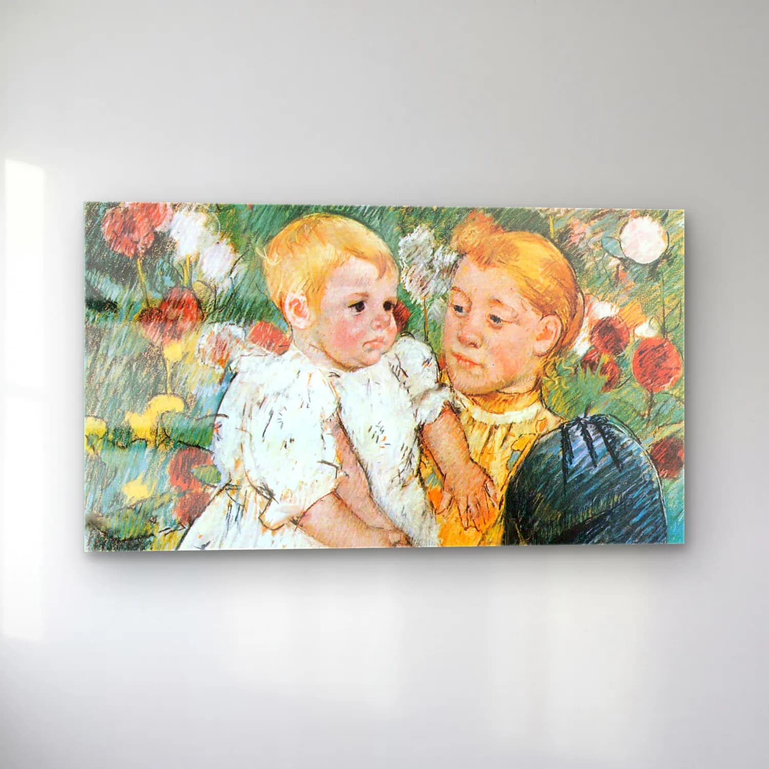 Mary Cassatt – In the garden cam tablo — sol açıdan görünüm