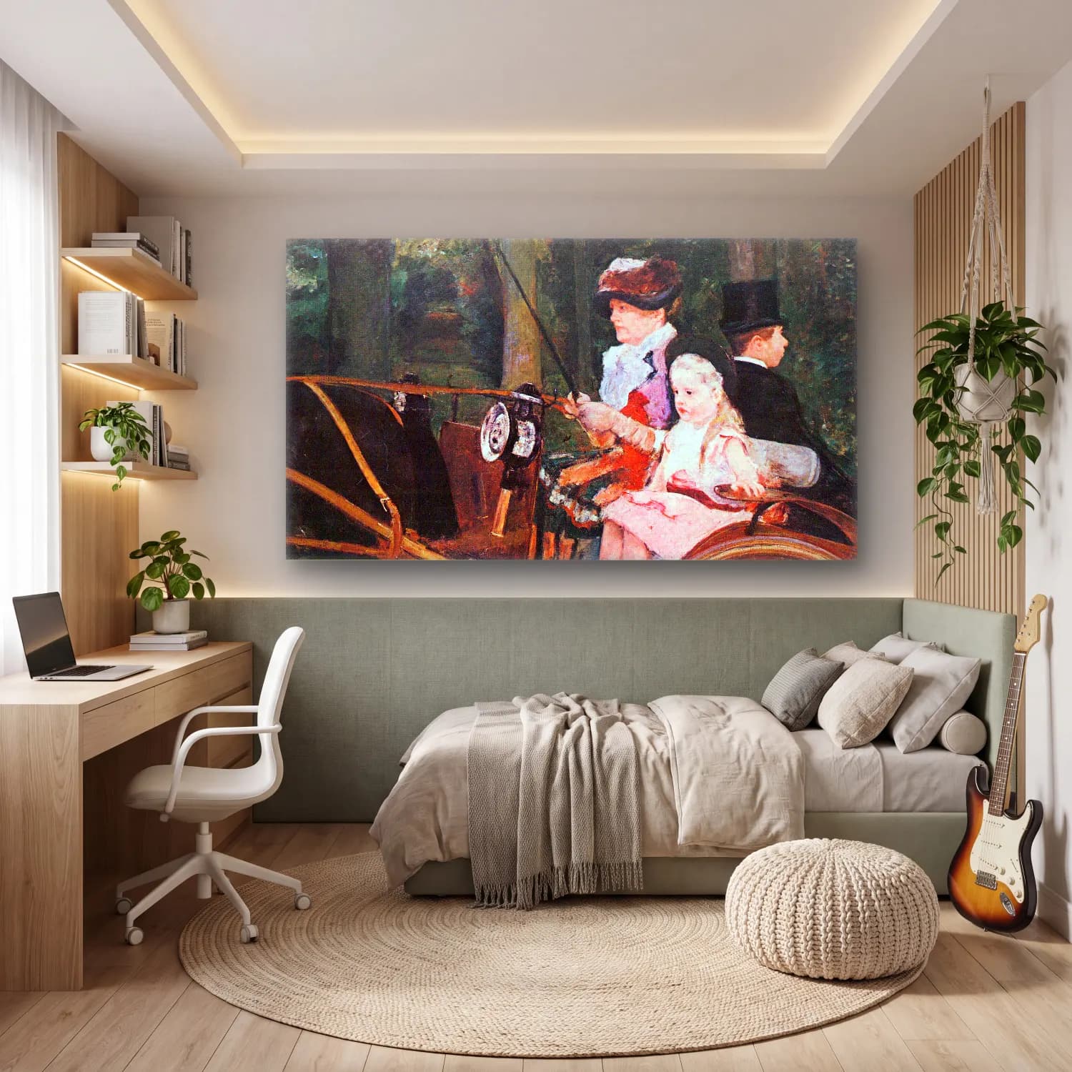 Mary Cassatt – In the wagon cam tablo — genç odasında
