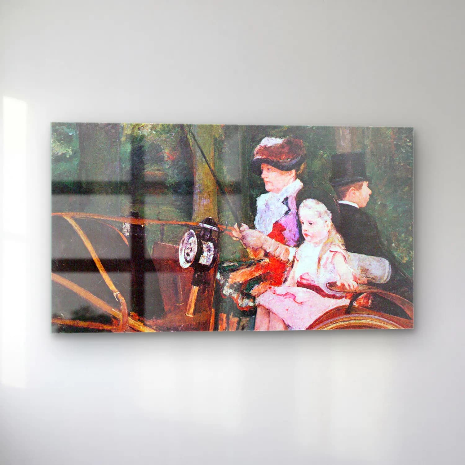 Mary Cassatt – In the wagon cam tablo — sol açıdan görünüm