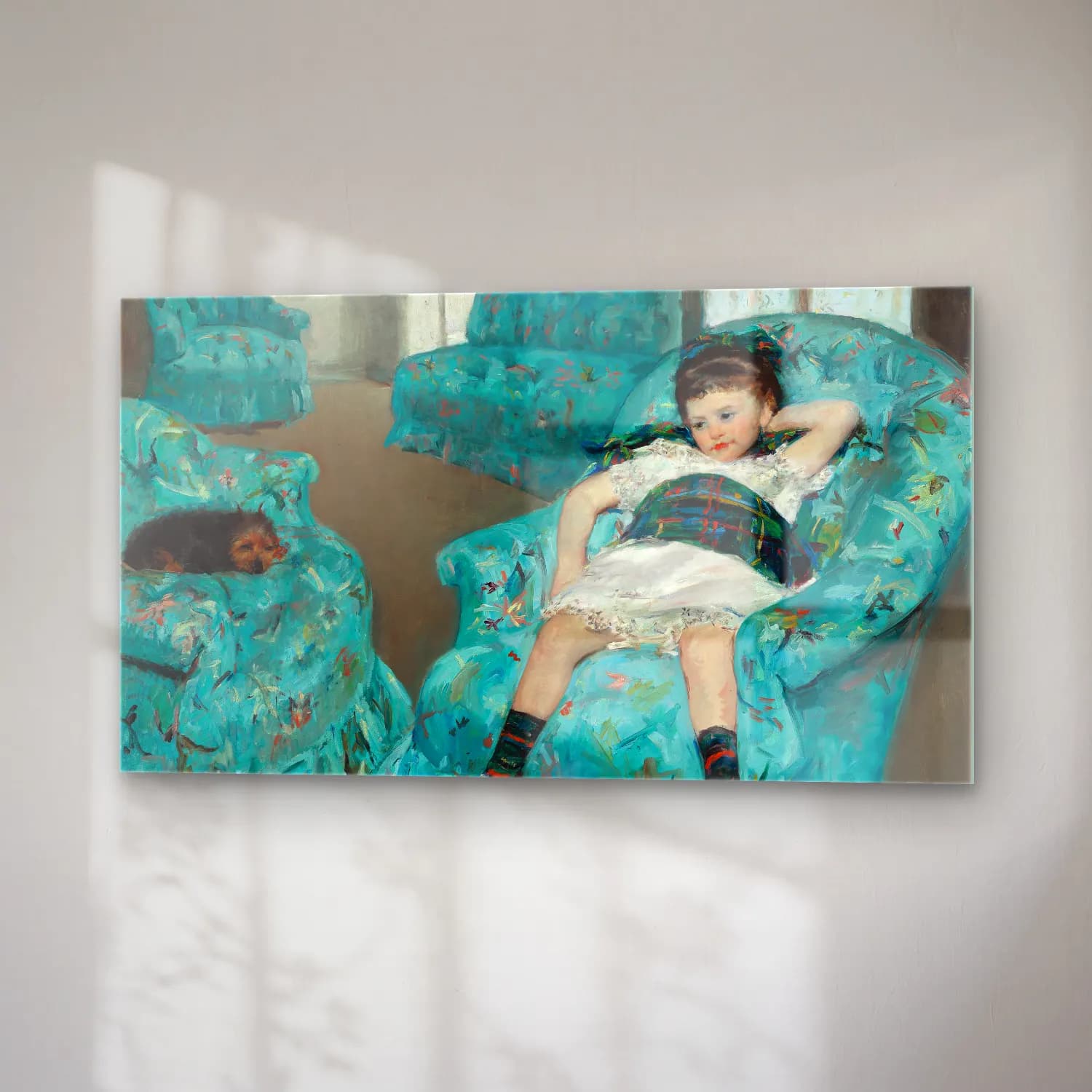 Mary Cassatt – Little Girl in a Blue Armchair cam tablo — sağ açıdan görünüm