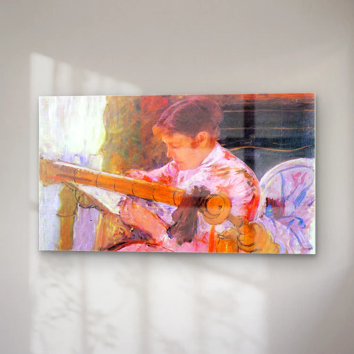 Mary Cassatt – Lydia at the cord framework cam tablo — sağ açıdan görünüm