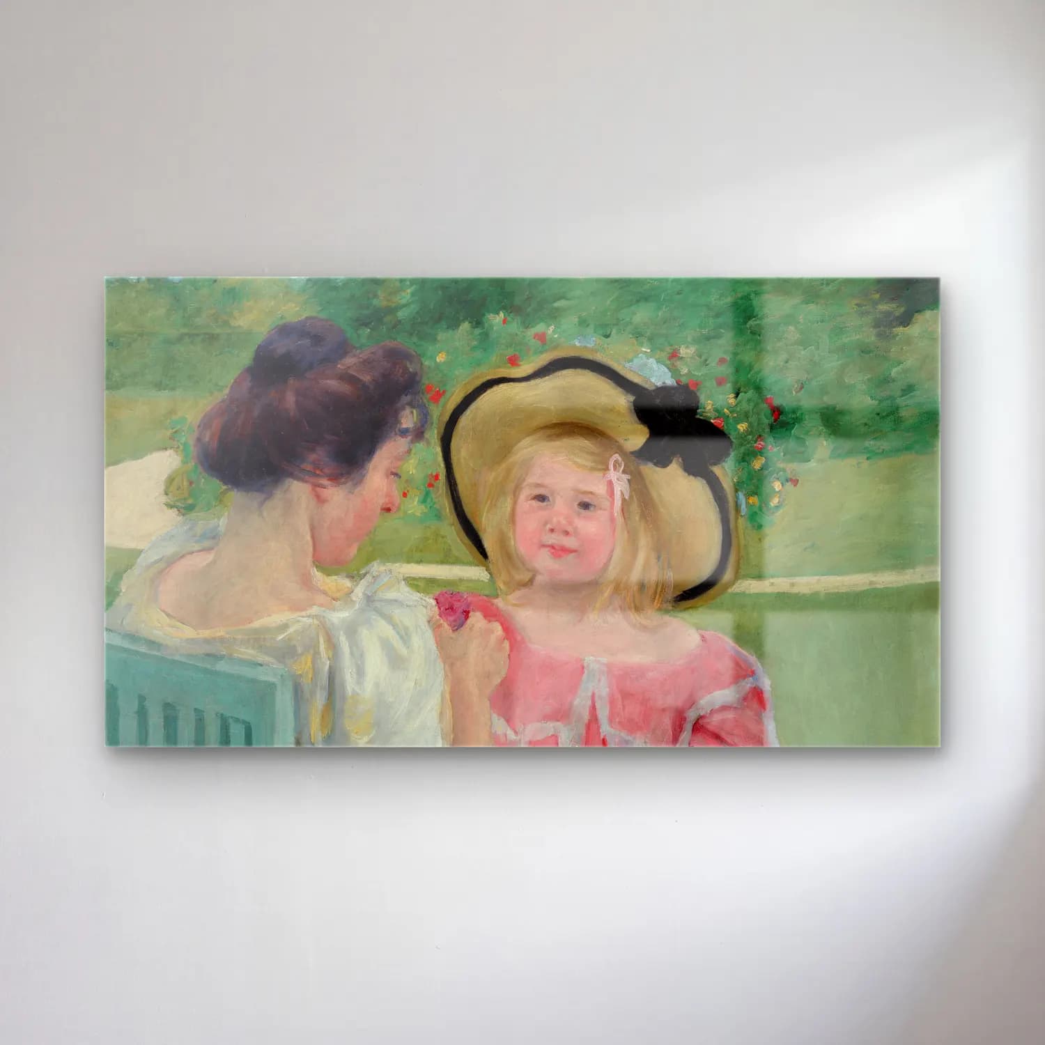 Mary Cassatt – Mary Cassatt - In the Garden cam tablo — Mary Cassatt – Mary Cassatt - In the Garden — empresyonist anne ve çocuk
