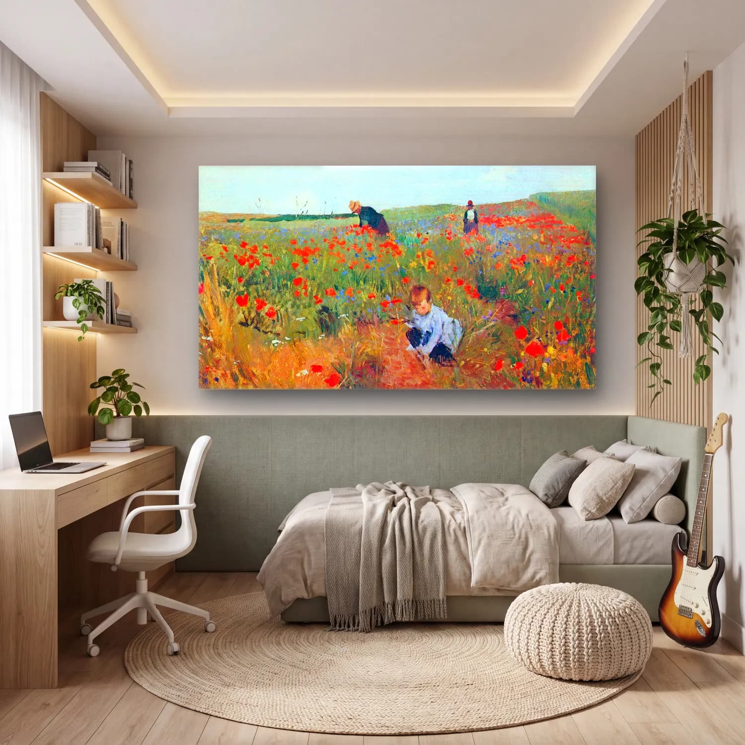 Mary Cassatt – Poppy in the field cam tablo — genç odasında
