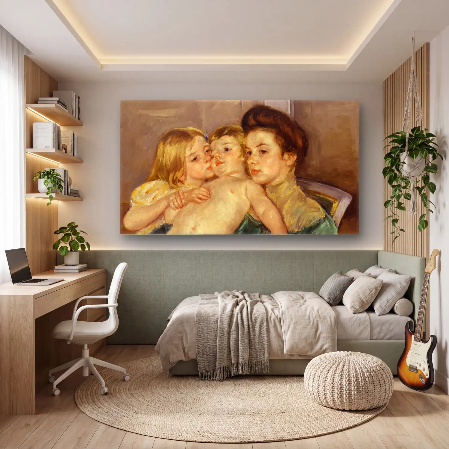 Mary Cassatt – The Caress cam tablo — genç odasında