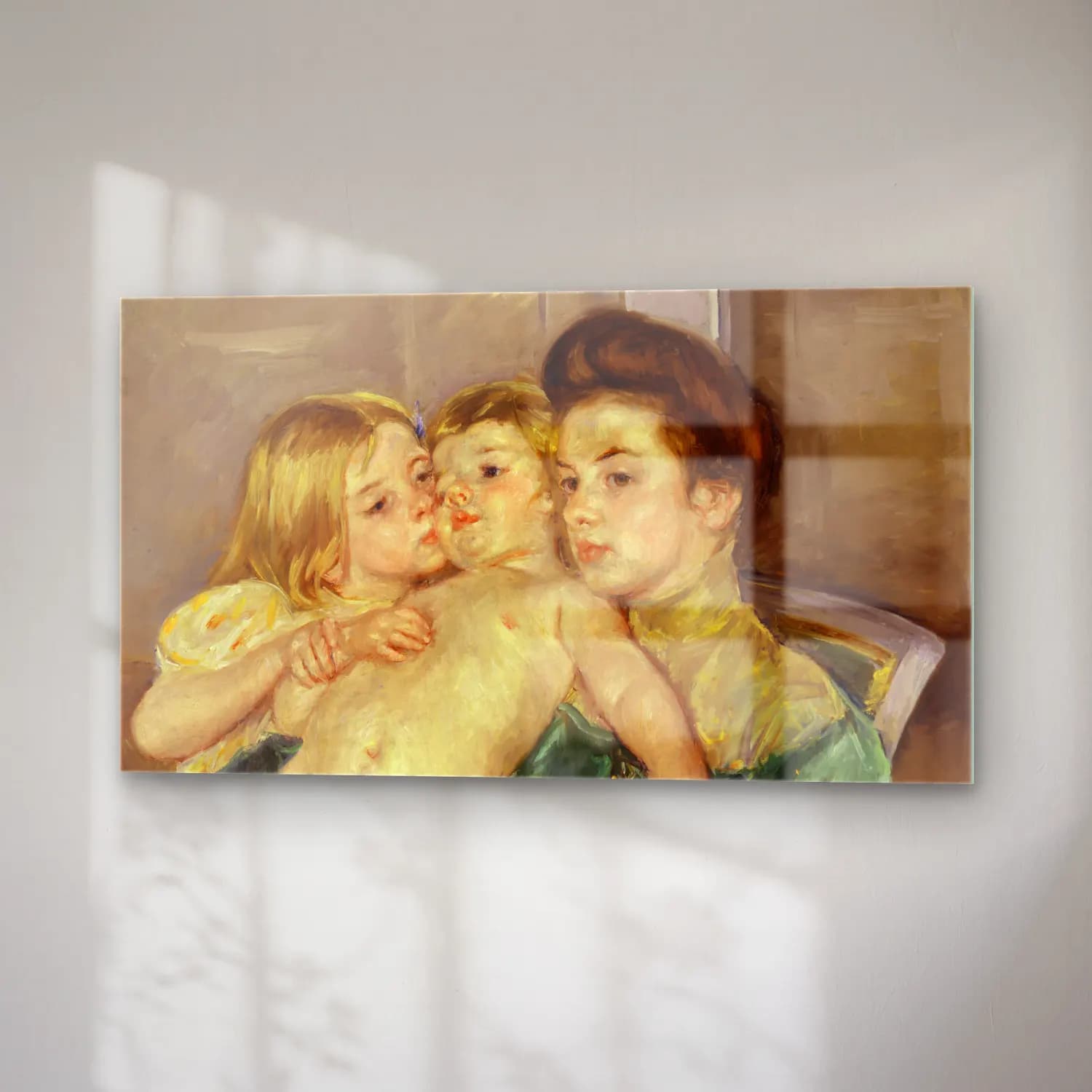 Mary Cassatt – The Caress cam tablo — sağ açıdan görünüm