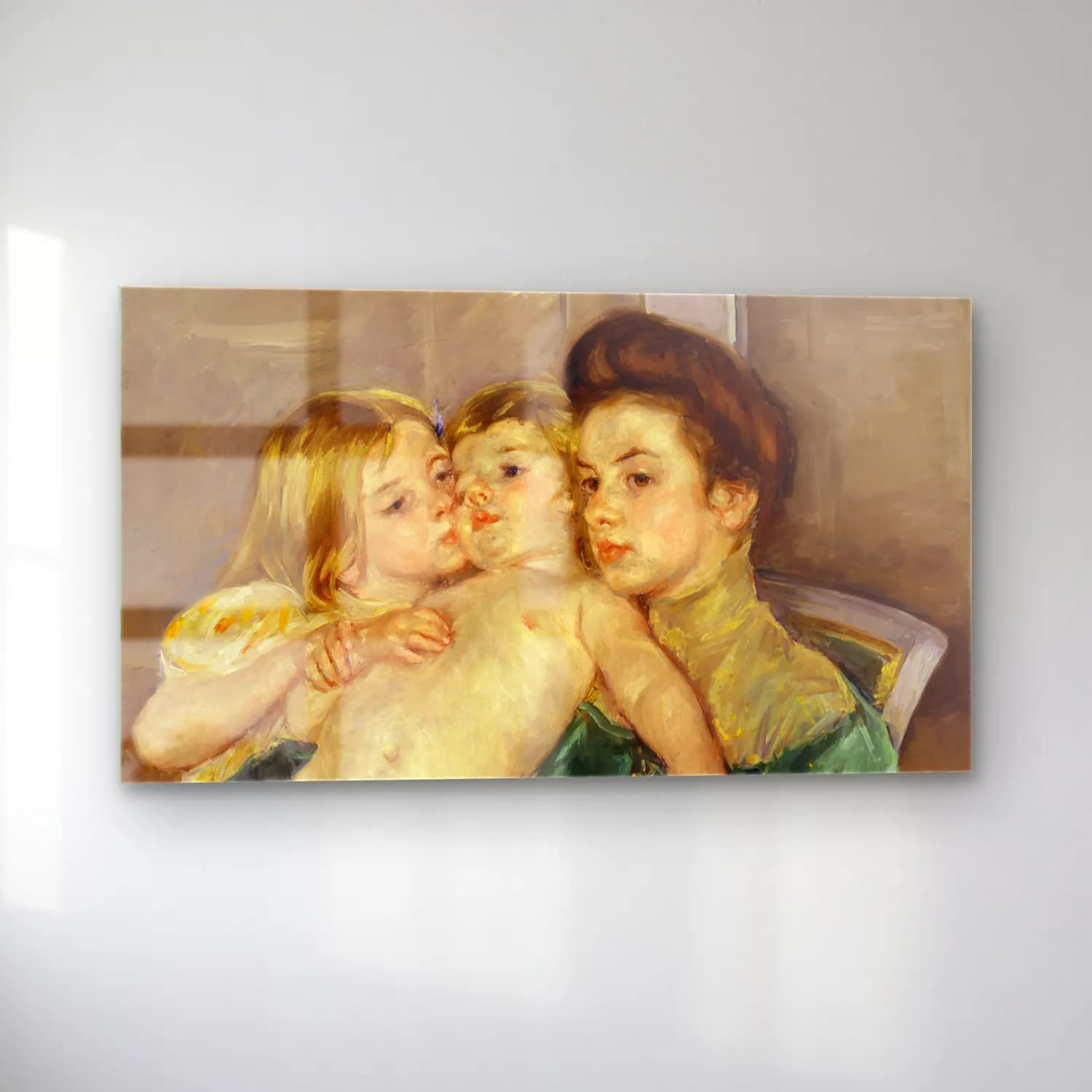 Mary Cassatt – The Caress cam tablo — sol açıdan görünüm