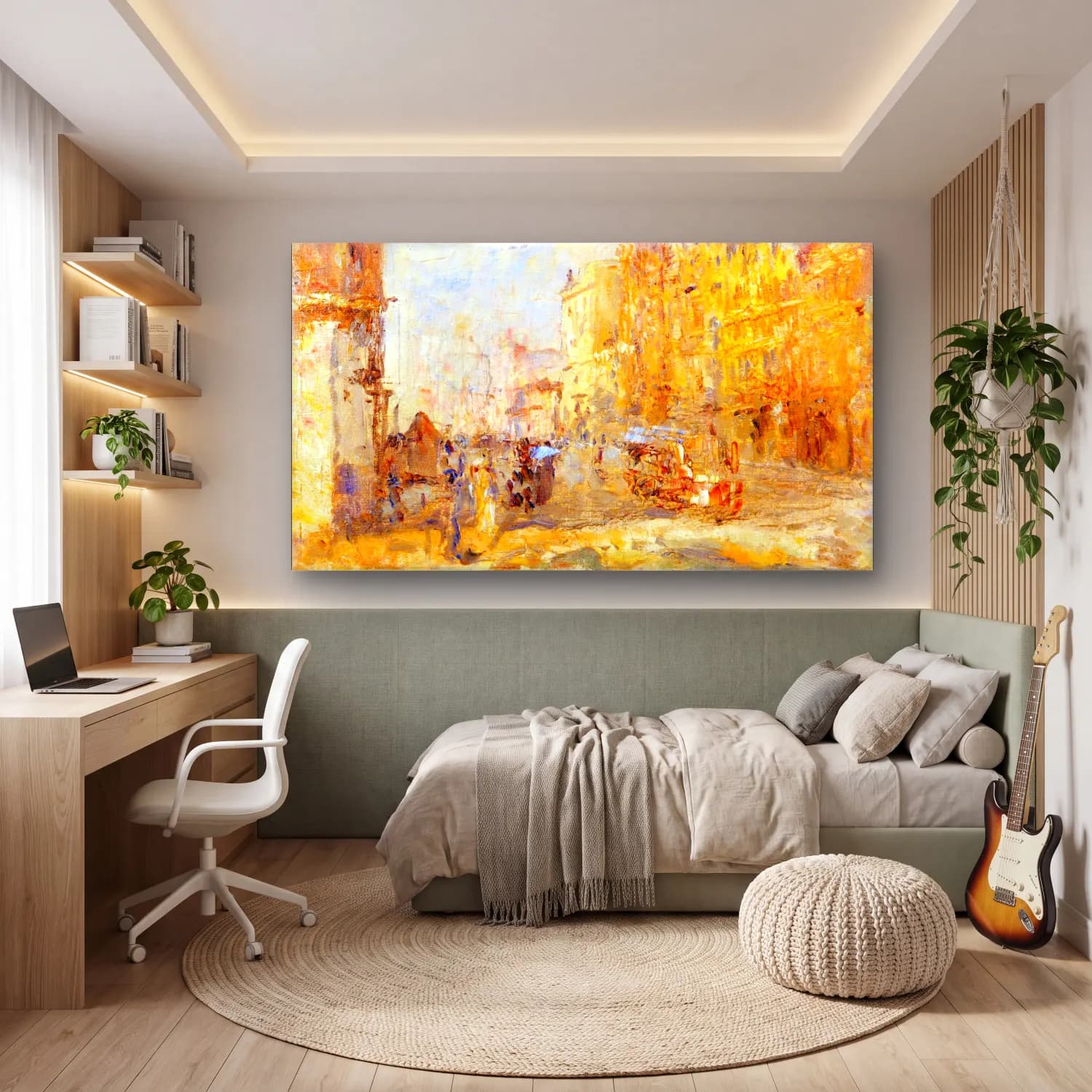 Frederick Mccubbin – Collins Street cam tablo — genç odasında