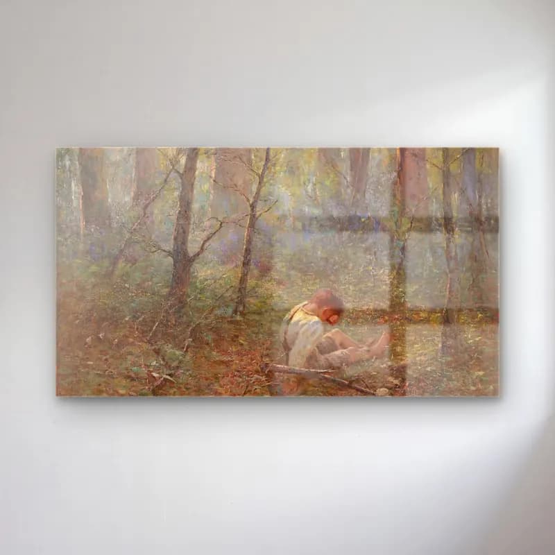 Frederick Mccubbin – Lost In The Bush cam tablo — Frederick Mccubbin – Lost In The Bush — empresyonist figür çalışması