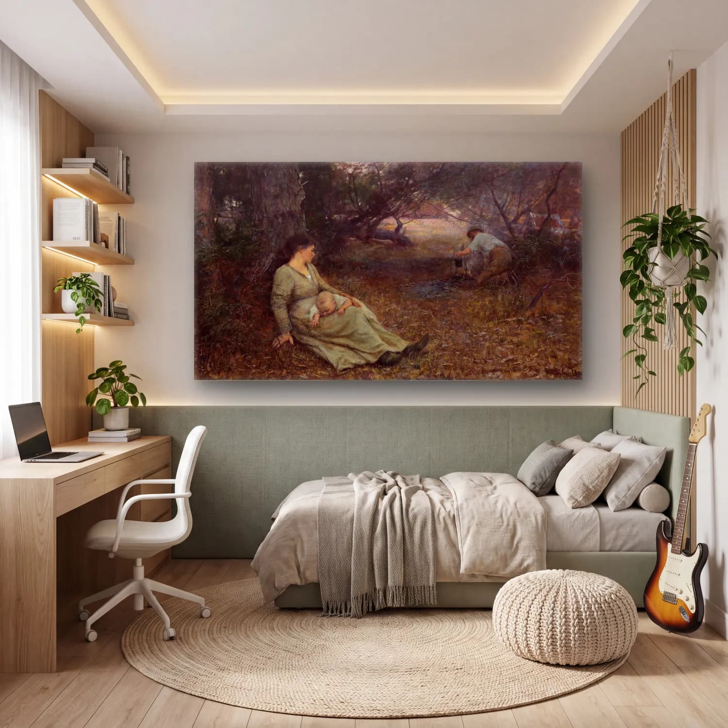 Frederick Mccubbin – On the Wallaby Track cam tablo — genç odasında