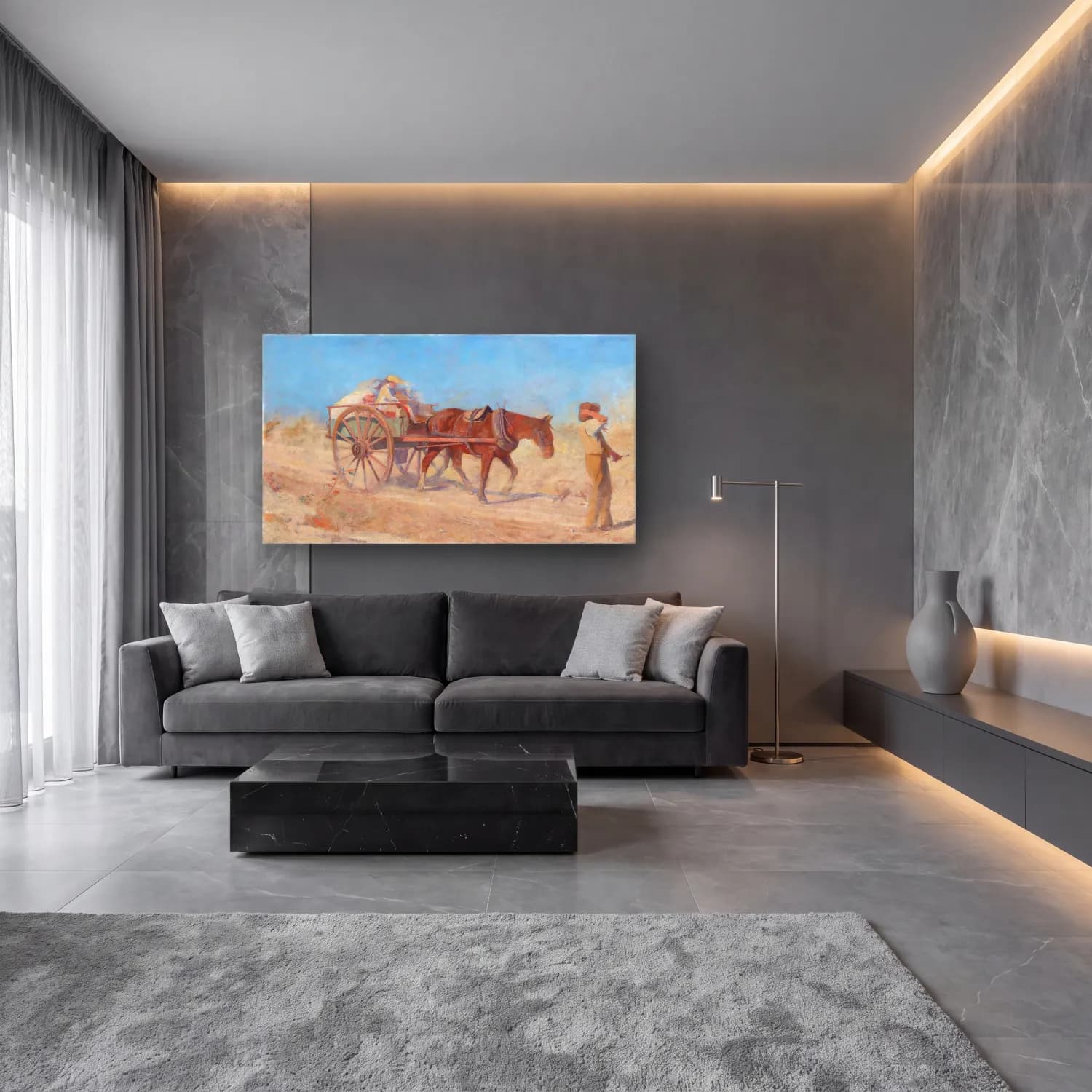Frederick Mccubbin – The North Wind cam tablo — lüks salon duvarında