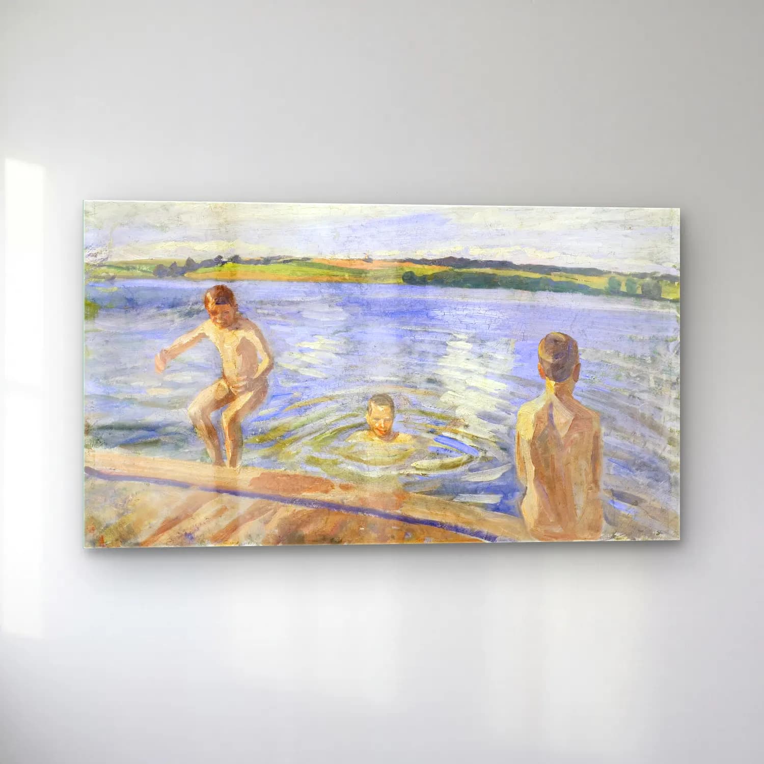 Peter Hansen – Boys Bathing cam tablo — sol açıdan görünüm