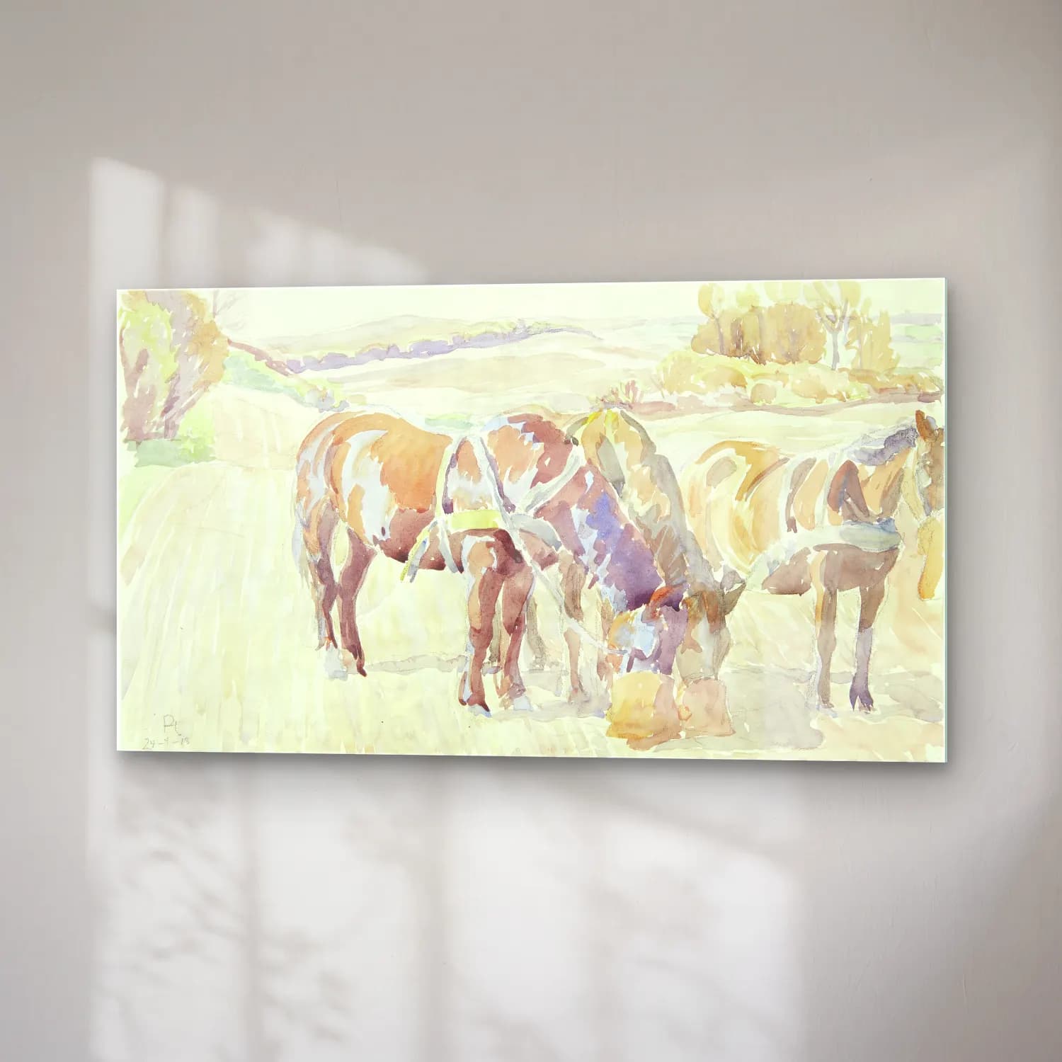 Peter Hansen – Horses in the field cam tablo — sağ açıdan görünüm