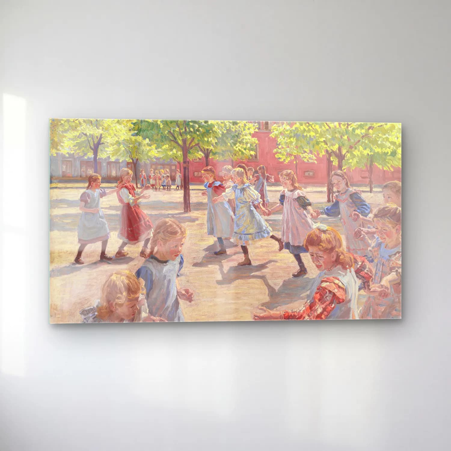 Peter Hansen – Playing Children, Meadow Square cam tablo — sol açıdan görünüm