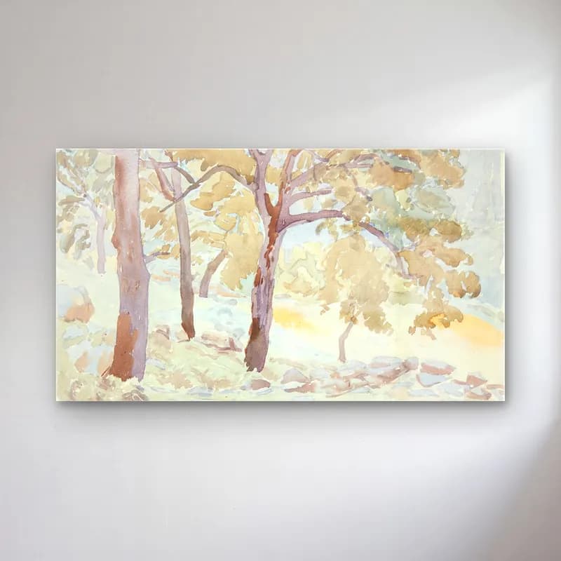 Peter Hansen – The edge of a forest cam tablo — Peter Hansen – The edge of a forest — suluboya orman