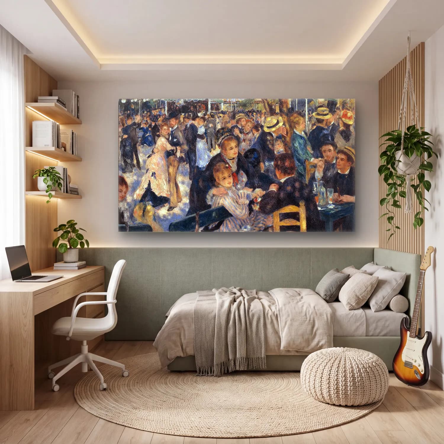 Pierre-Auguste Renoir – Bal du moulin de la Galette cam tablo — genç odasında