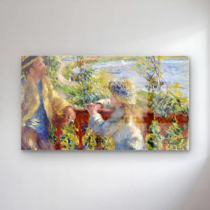 Pierre-Auguste Renoir – By the Water cam tablo — Pierre-Auguste Renoir – By the Water — empresyonist kitap okuyan kadın