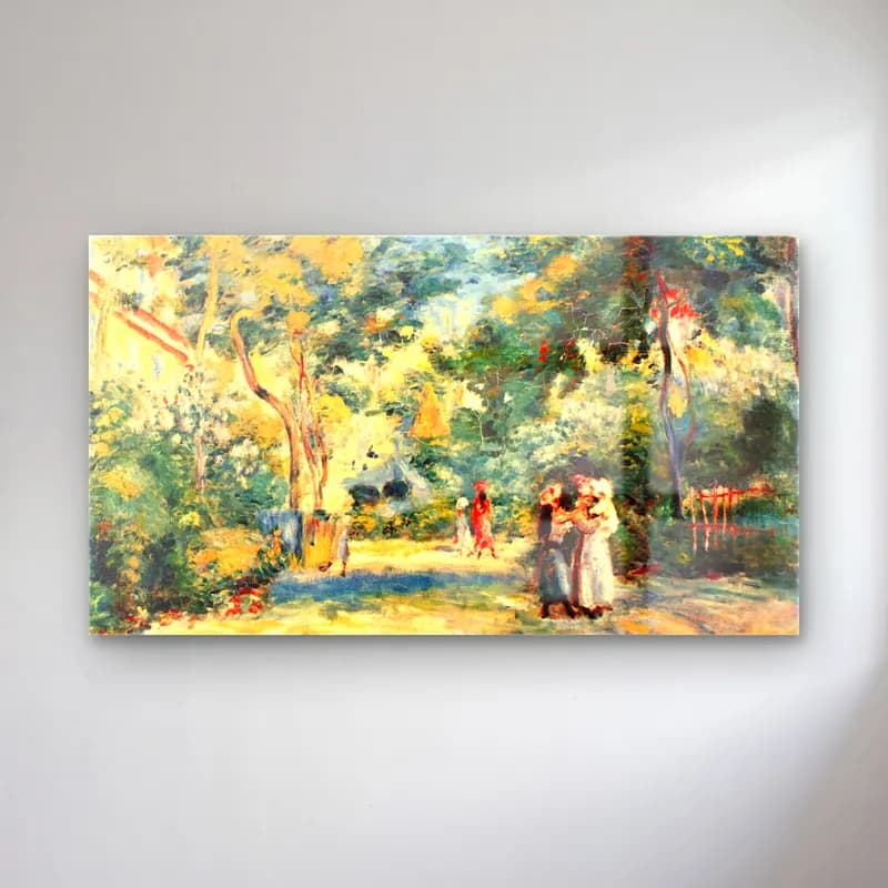 Pierre-Auguste Renoir – Figures in the garden cam tablo — Pierre-Auguste Renoir – Figures in the garden — empresyonist köy sokağı