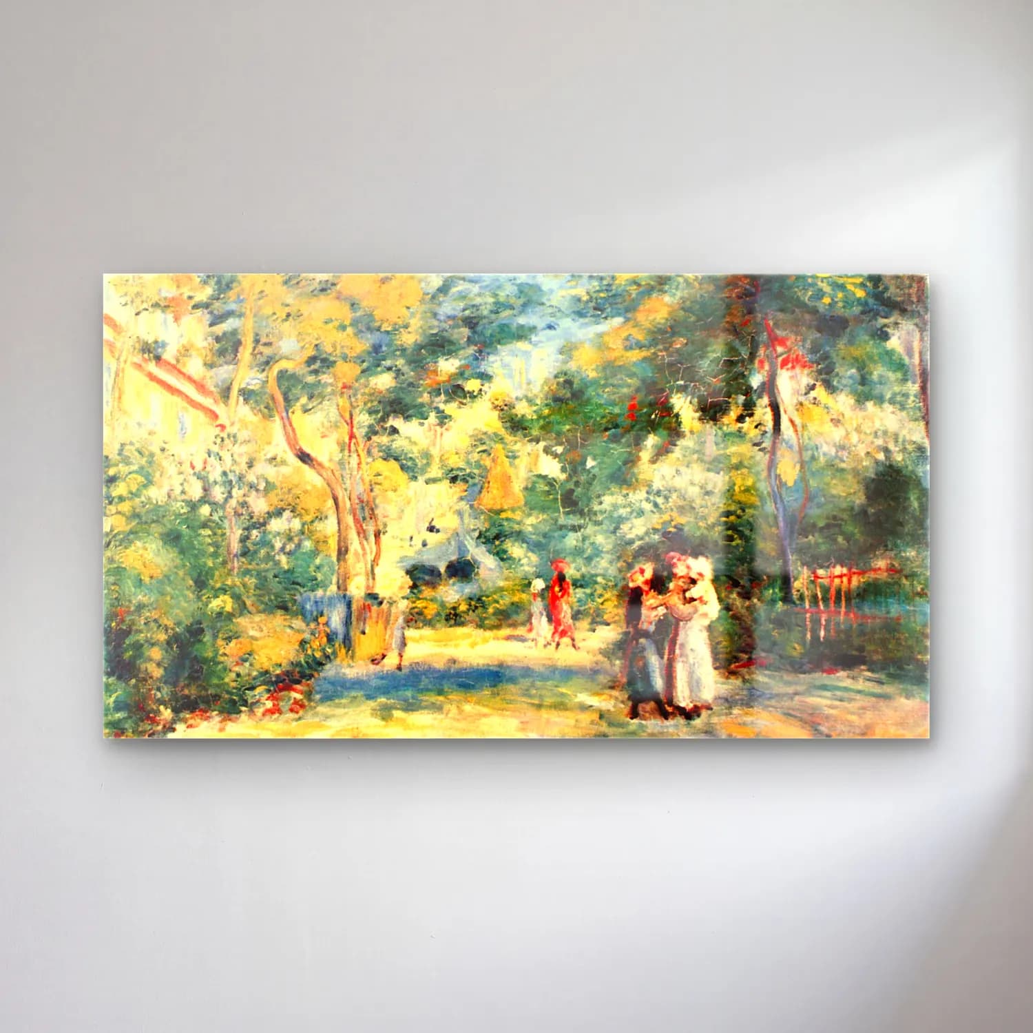 Pierre-Auguste Renoir – Figures in the garden cam tablo — Pierre-Auguste Renoir – Figures in the garden — empresyonist köy sokağı