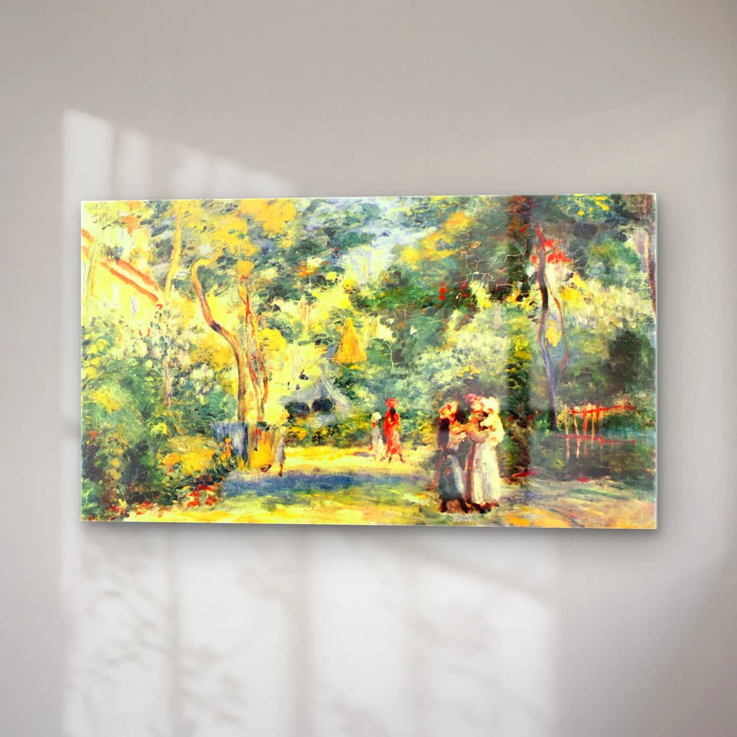 Pierre-Auguste Renoir – Figures in the garden cam tablo — sağ açıdan görünüm