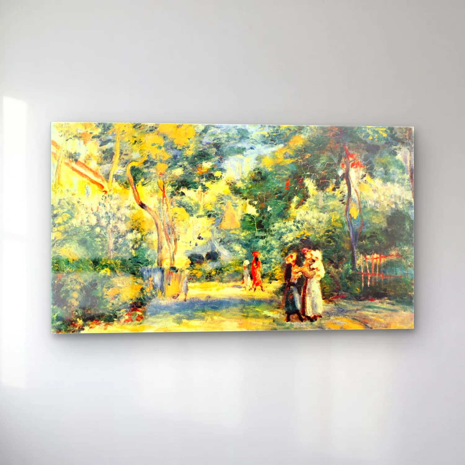 Pierre-Auguste Renoir – Figures in the garden cam tablo — sol açıdan görünüm