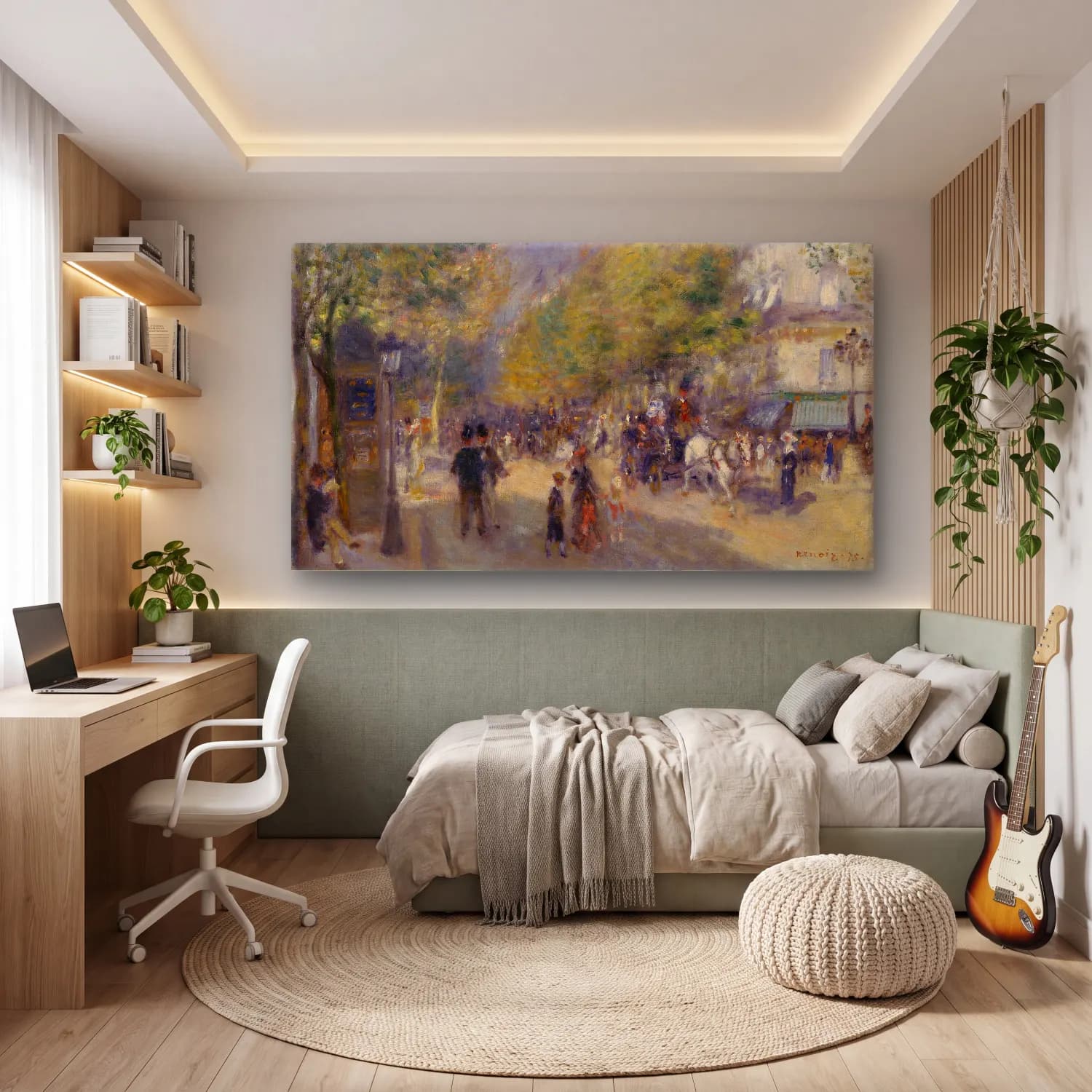Pierre-Auguste Renoir – Grande Boulevards cam tablo — genç odasında